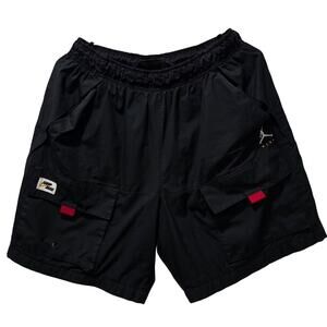 Nike Jordan Jump Man Men's Woven Cargo Shorts Black Large Mesh Lined 5 Pocket